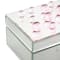 8" x 5" x 4.5" Silver Glass Mirrored Decorative Jewelry Box with Pink Bubble Textured Balls